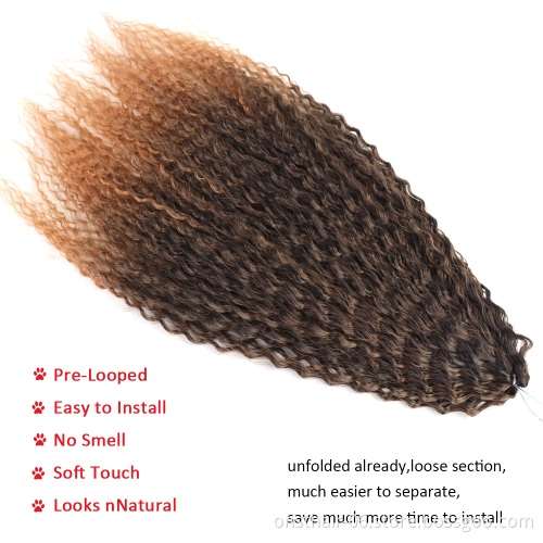 Onst Brazil Wave Braids In Synthetic Hair Extension Curly Crochet Wavy Braid Hair 20inch Ombre Weave Braiding Hair Extensions